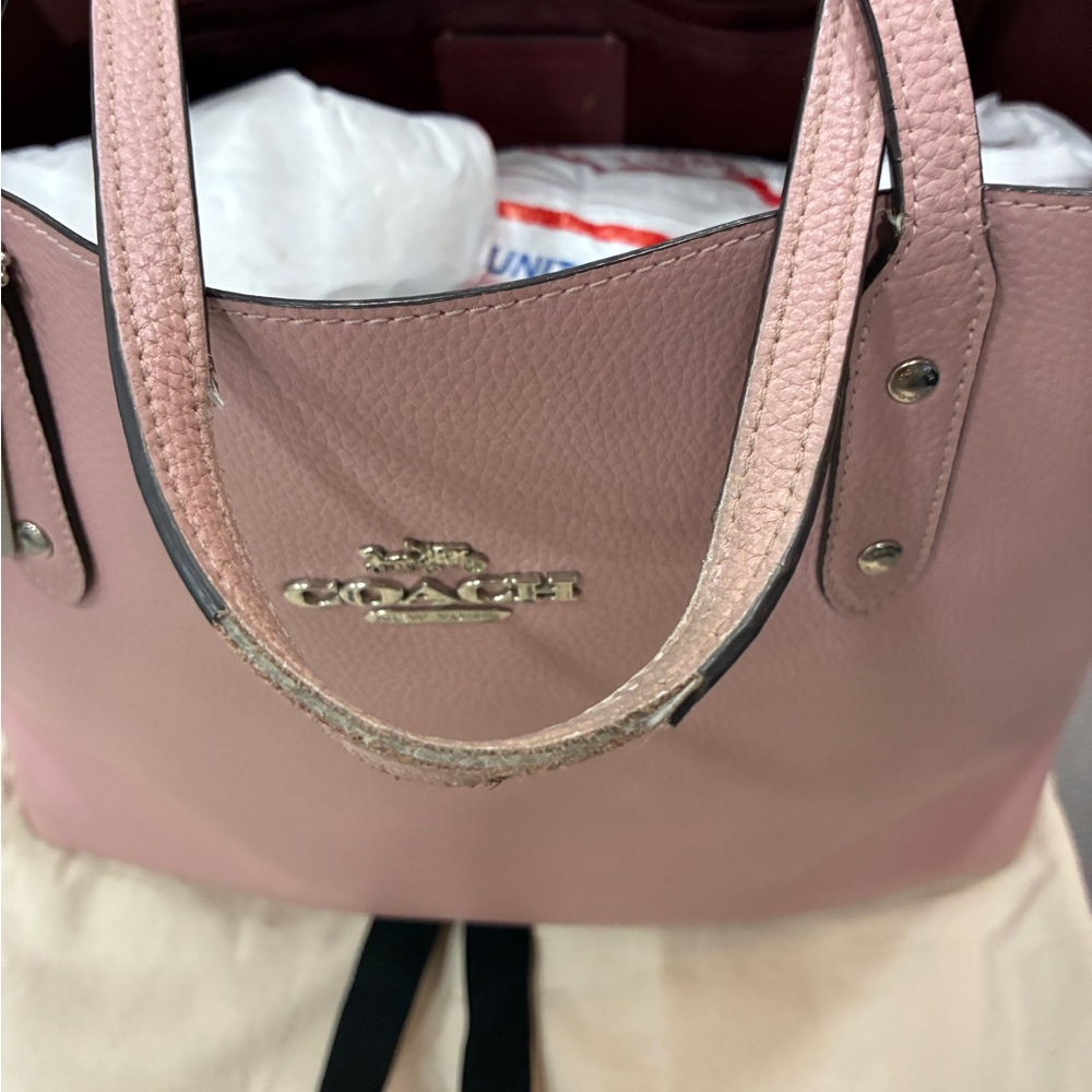 Coach Pink Women's tote Bag-preowned - Picture 4 of 13